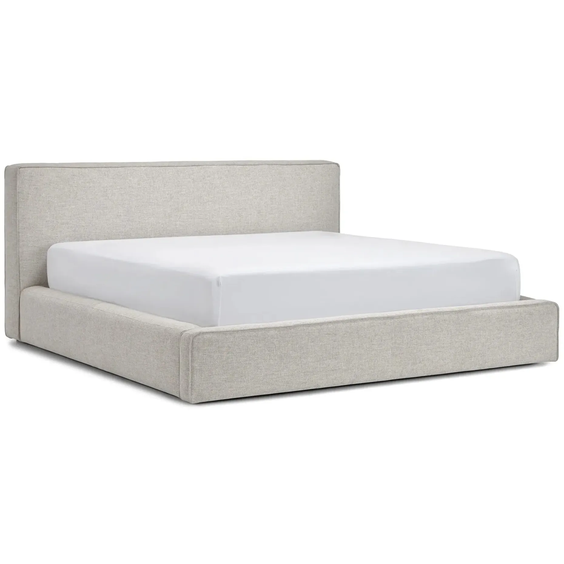 Cigar King Upholstered Storage Bed - Birch Ivory