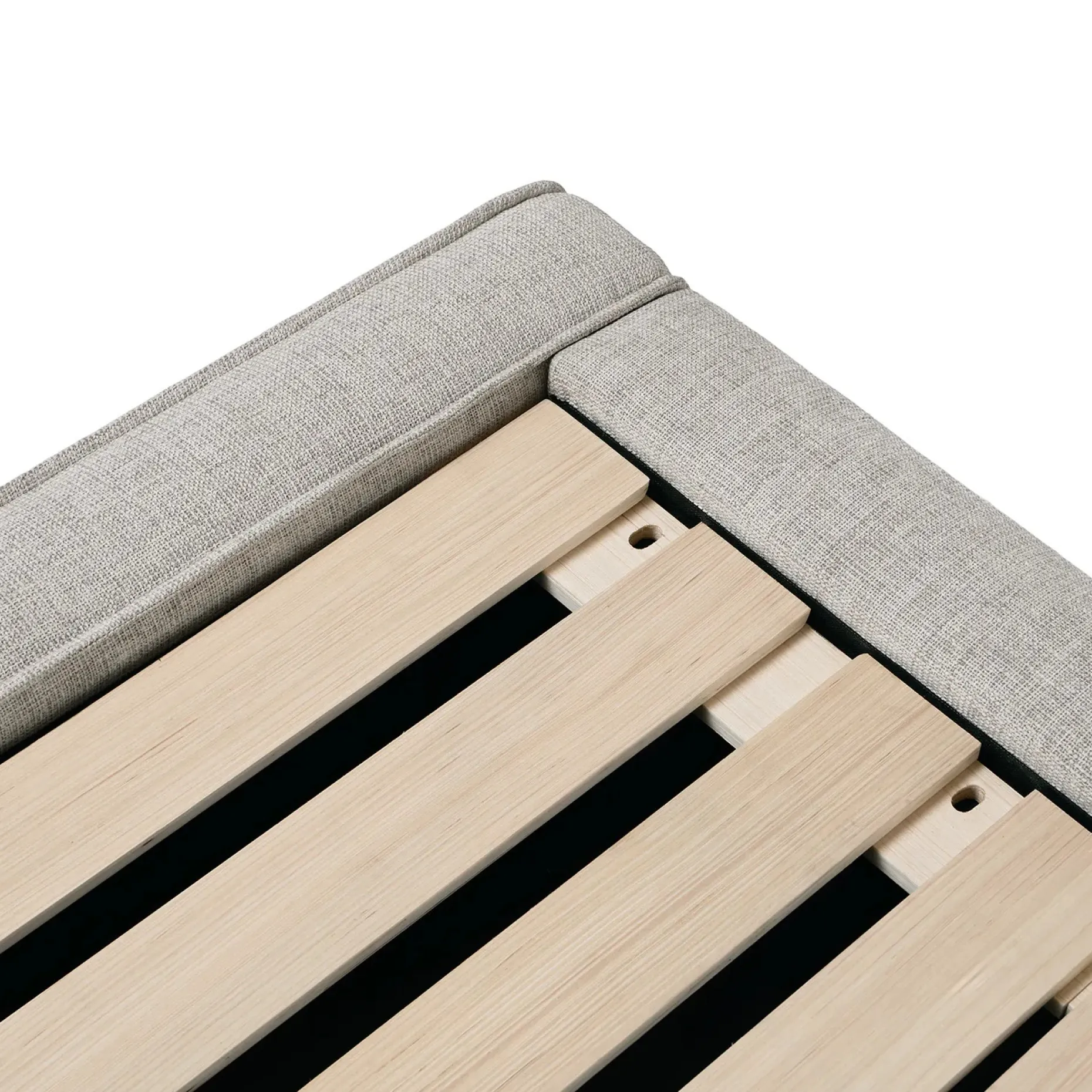 Cigar King Upholstered Storage Bed - Birch Ivory