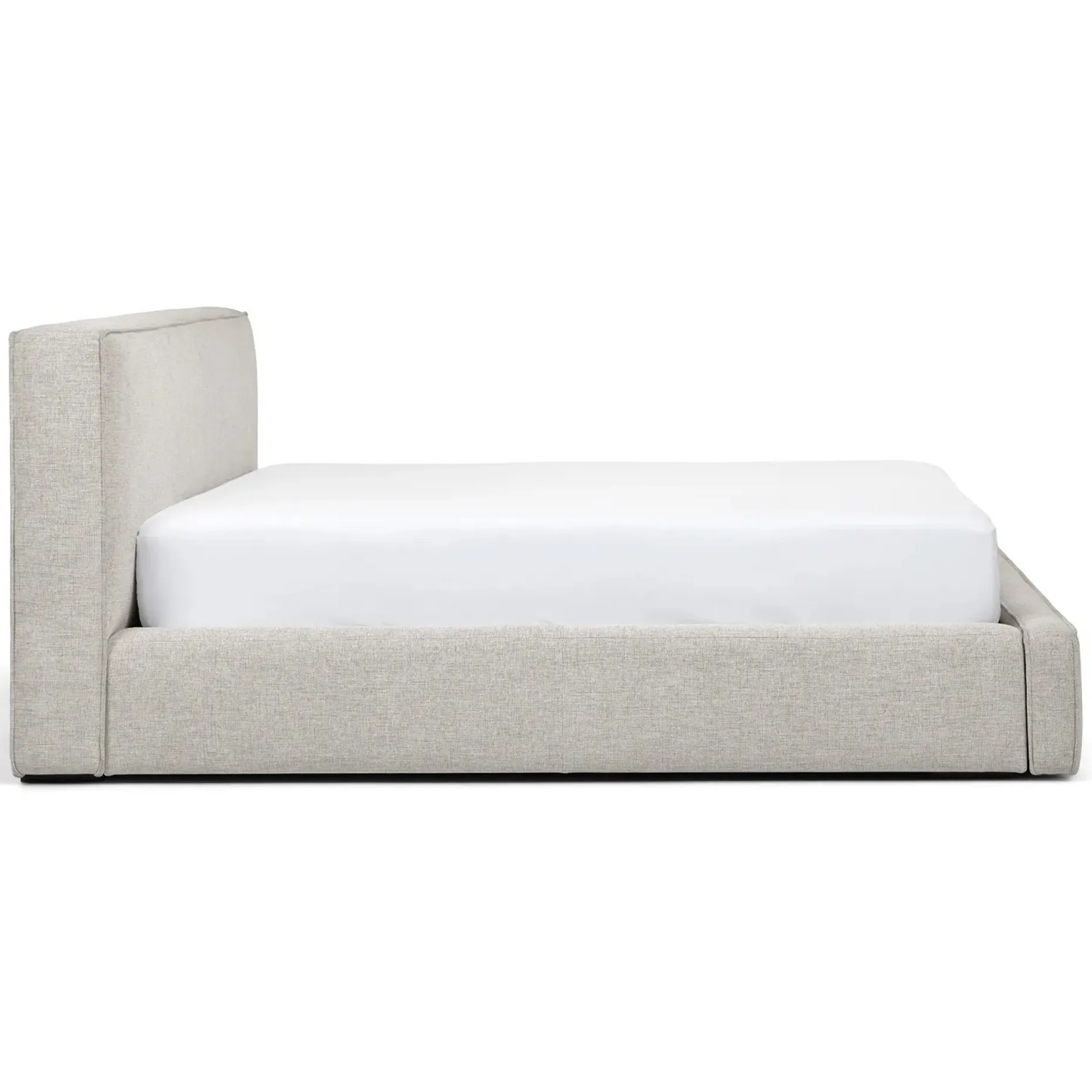 Cigar King Upholstered Storage Bed - Birch Ivory