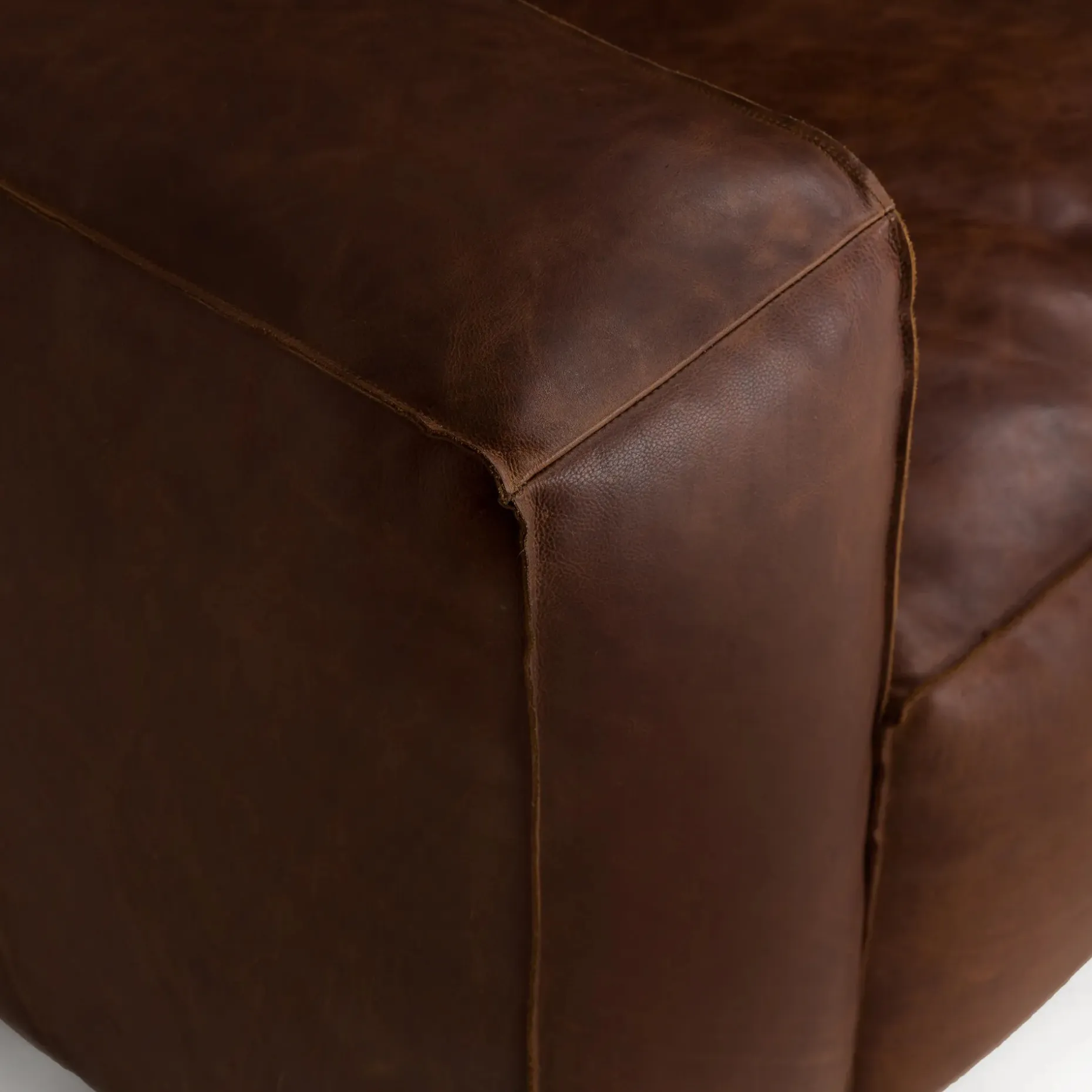 Cigar 92" Leather Sofa - Indiana Brown