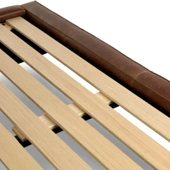 Cigar Queen Leather Storage Bed - Rawhide Brown