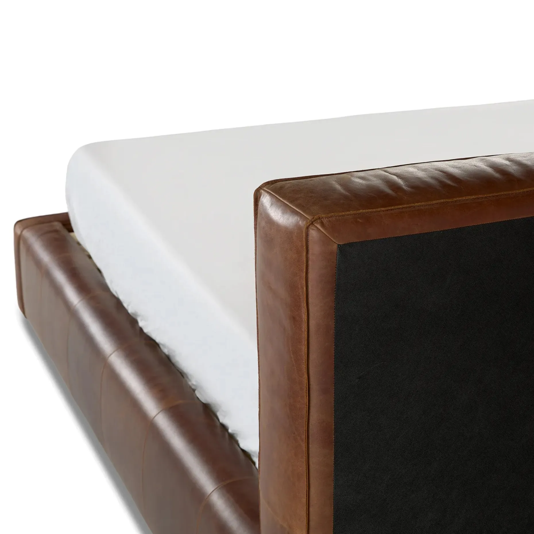 Cigar Queen Leather Storage Bed - Rawhide Brown