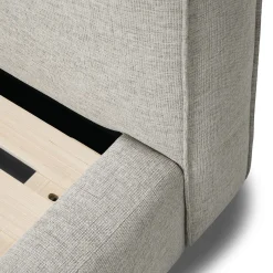 Cigar Queen Upholstered Storage Bed - Birch Ivory