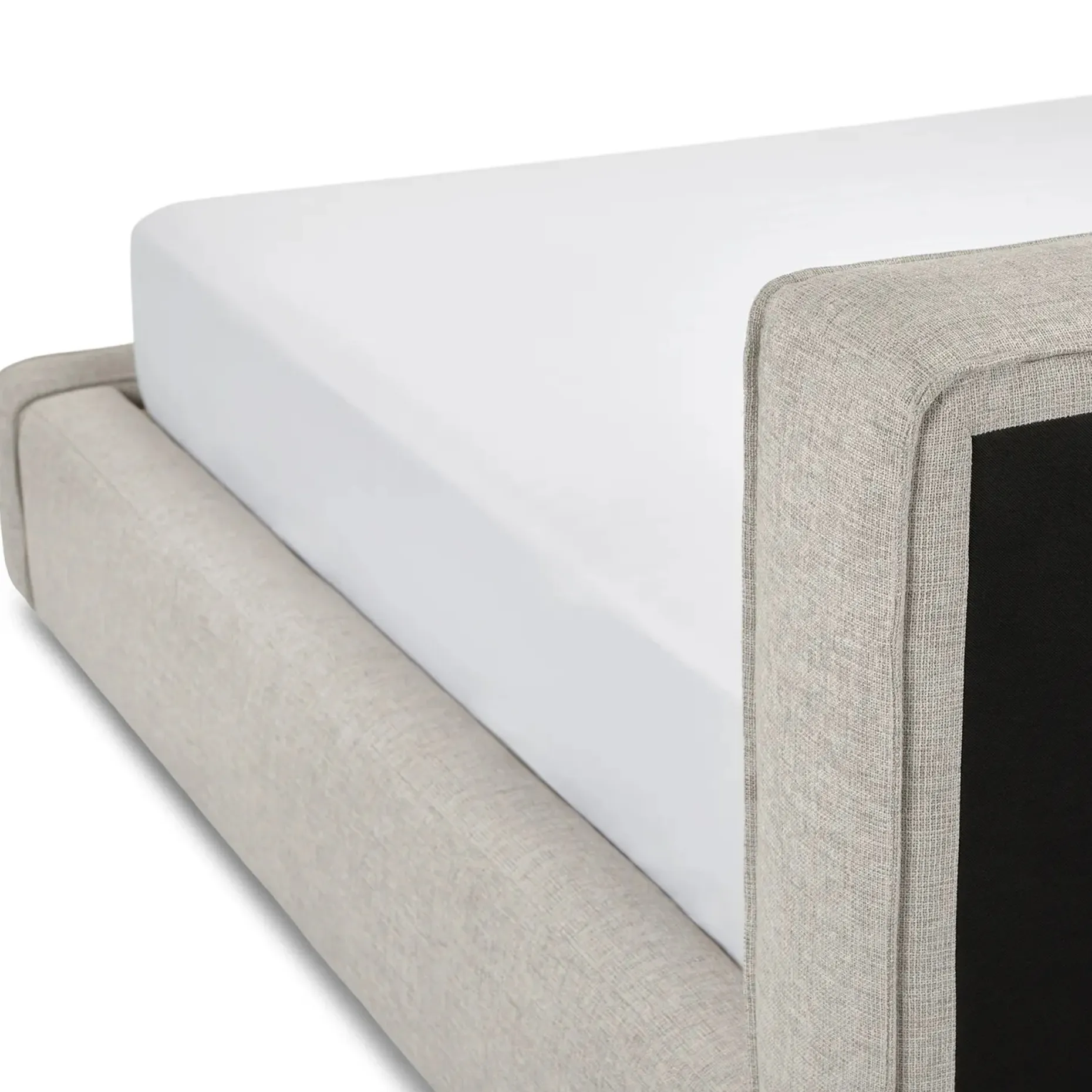 Cigar Queen Upholstered Storage Bed - Birch Ivory