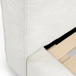 Cigar Queen Upholstered Storage Bed - Ankara Ivory
