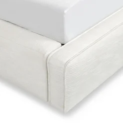 Cigar Queen Upholstered Storage Bed - Ankara Ivory
