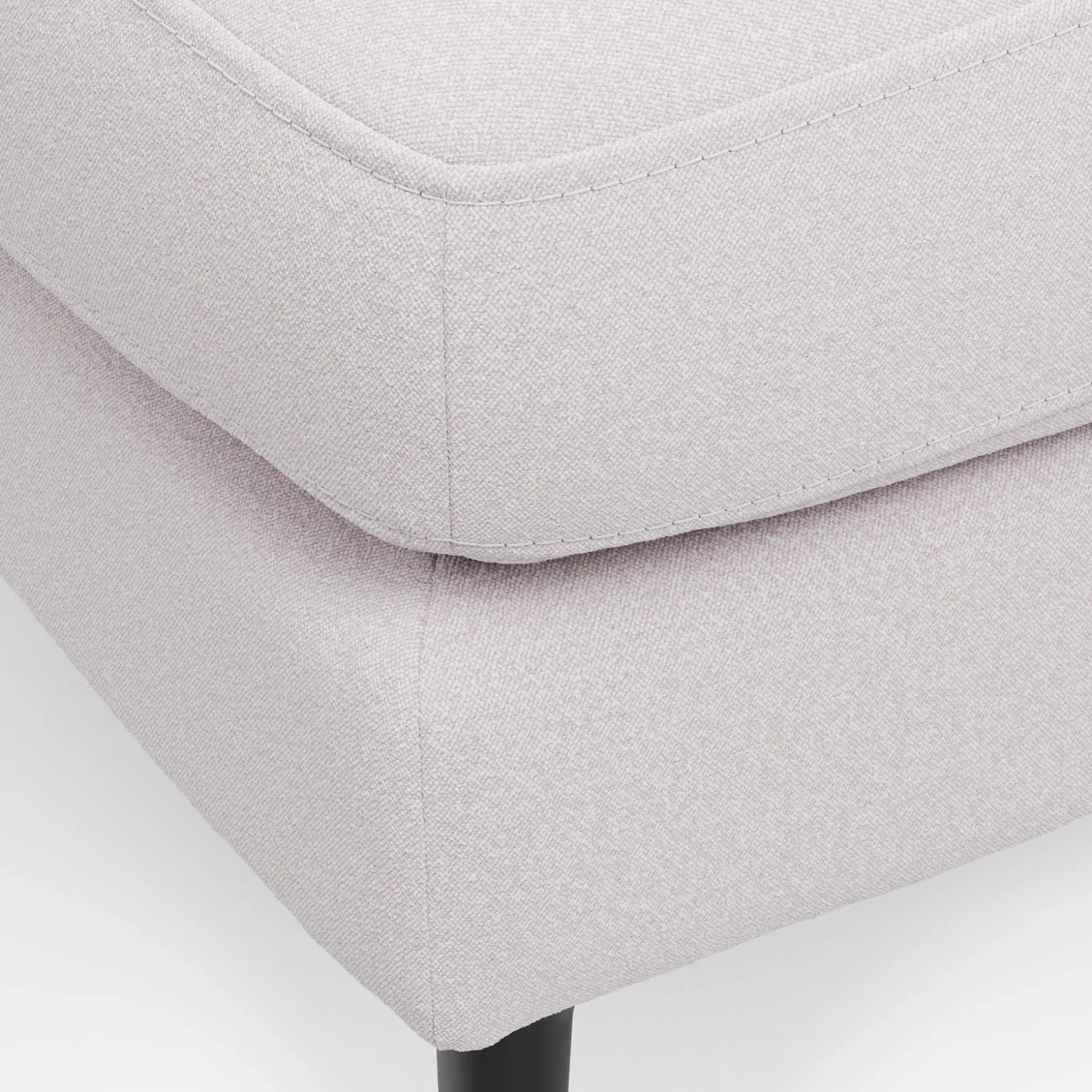 Cillian 33" Ottoman - Ratine Ivory