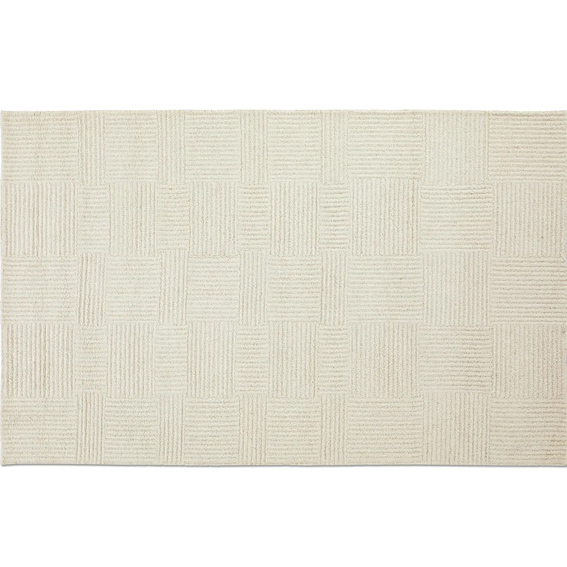 Clyde 5 x 8 Wool Rug - Textured Ivory