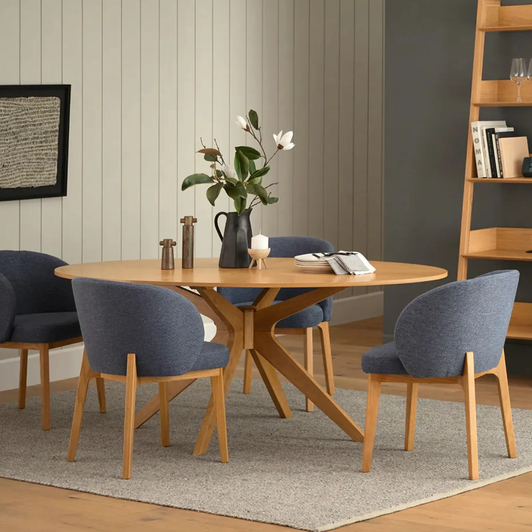 Conan 75" Oval Dining Table - Oak
