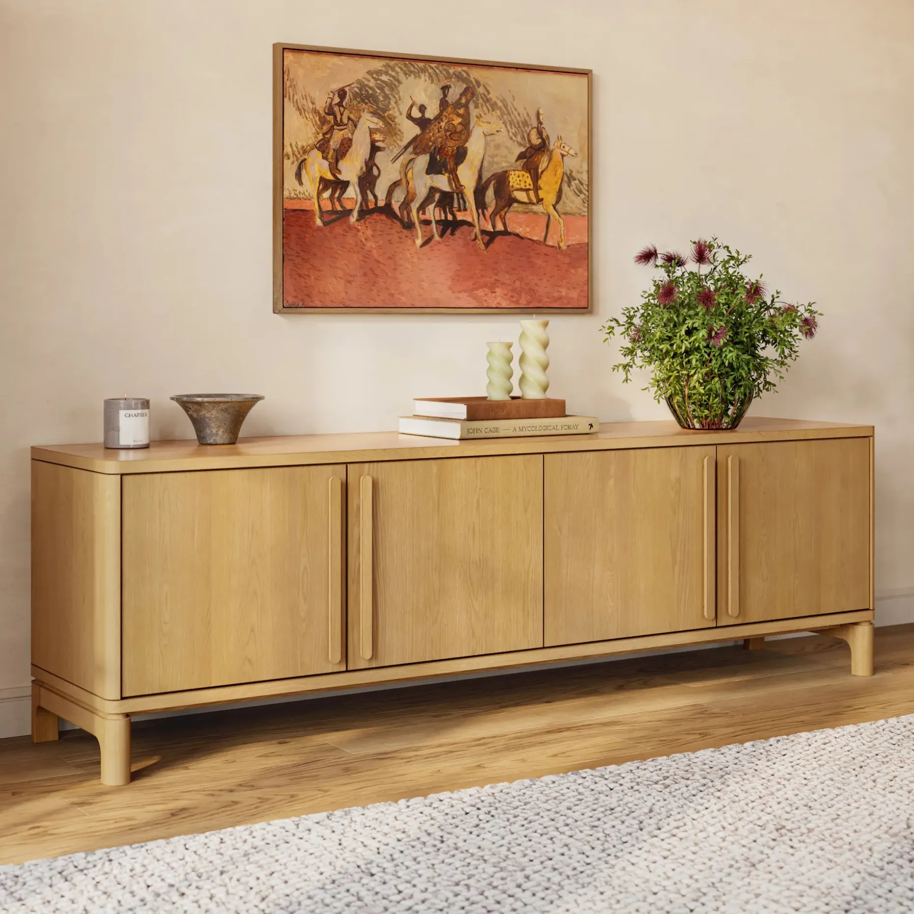 Cosgrove 78" Media Unit - Natural Oak