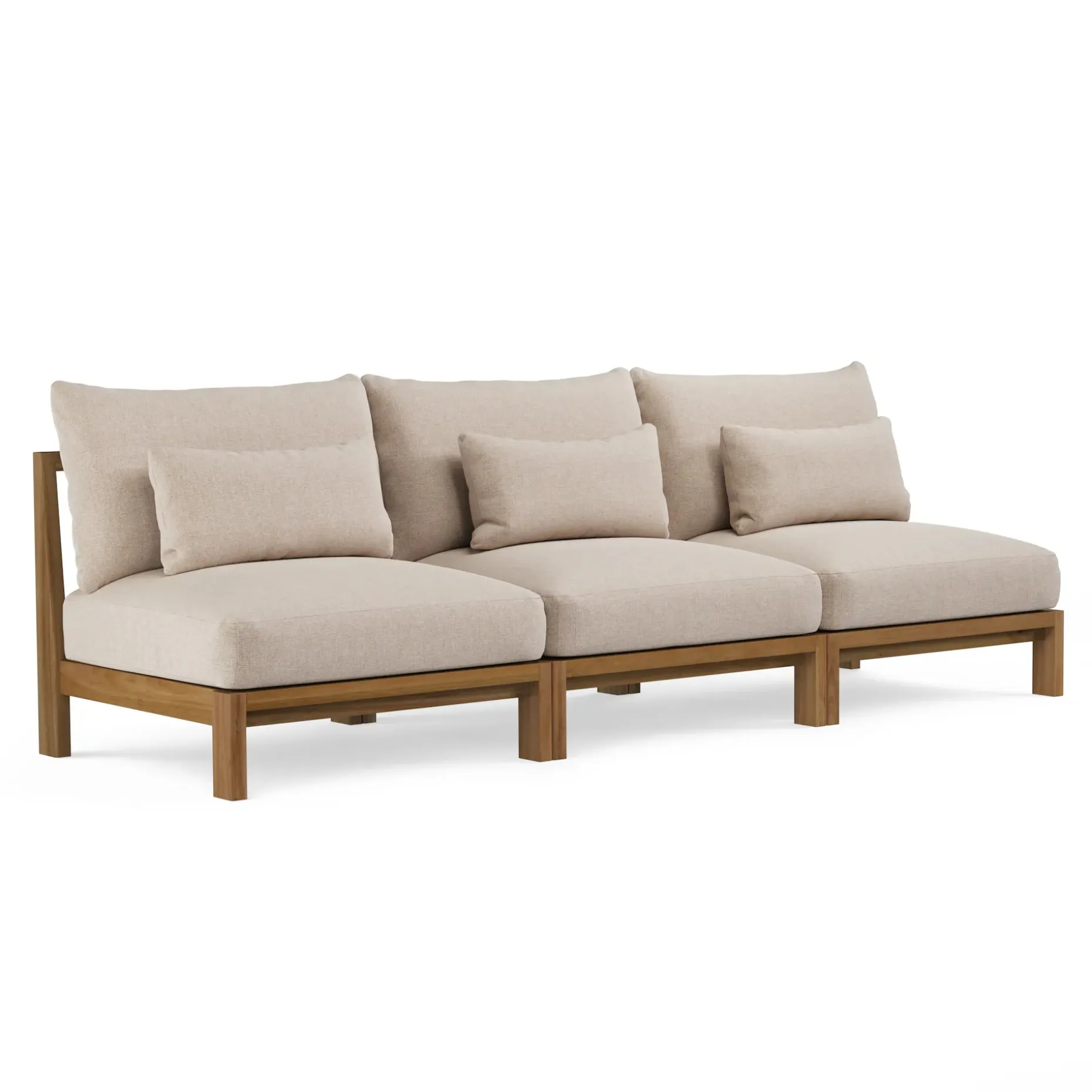 Cove 102.75" Outdoor Armless Modular Sofa - Basket Beige
