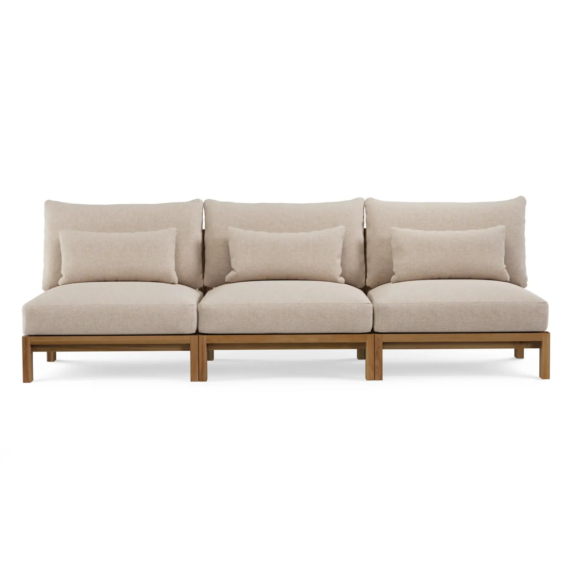 Cove 102.75" Outdoor Armless Modular Sofa - Basket Beige