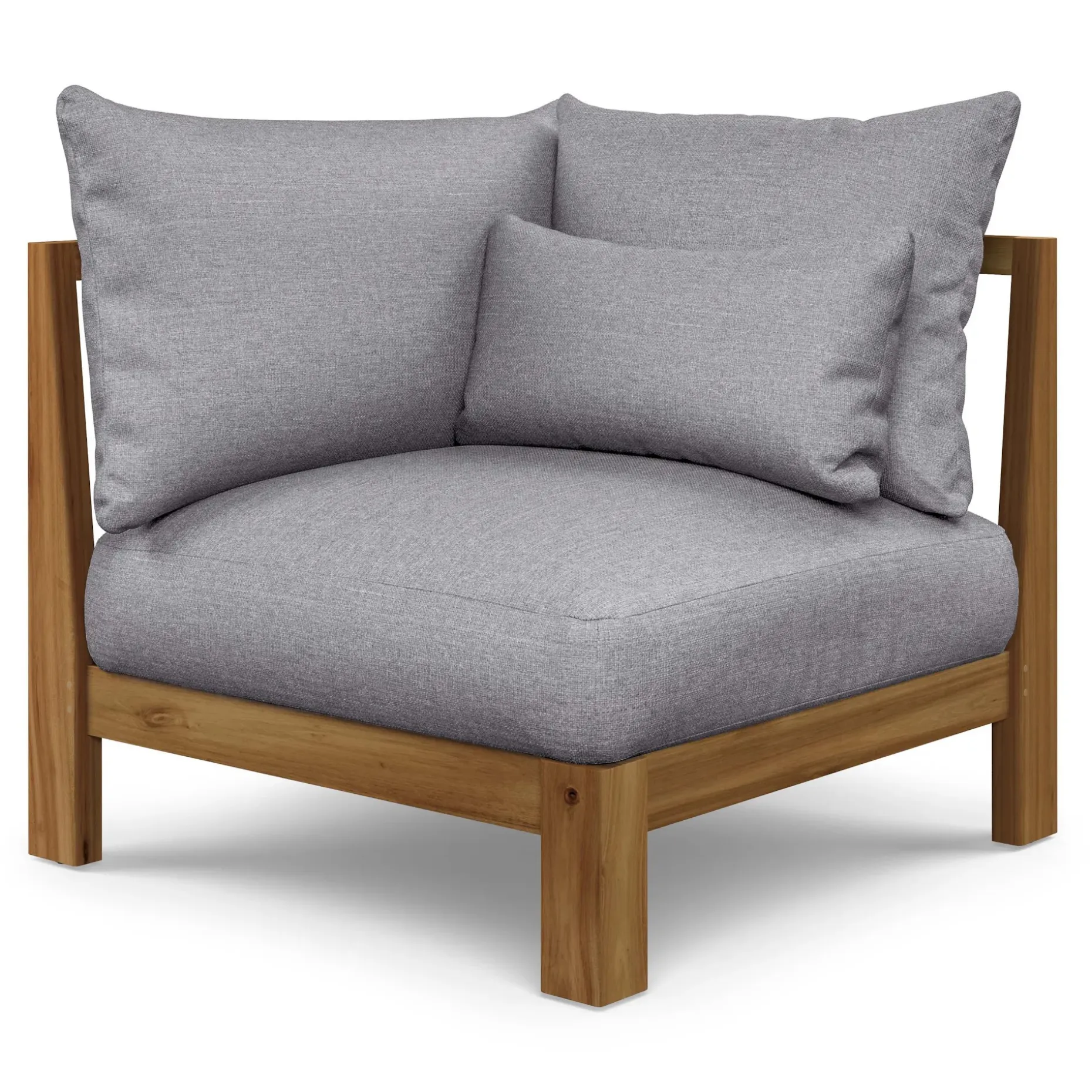 Cove 34.25" Outdoor Corner Chair Module - Basket Gray