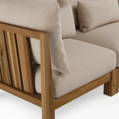 Cove 68.5" Outdoor Modular Loveseat - Basket Beige