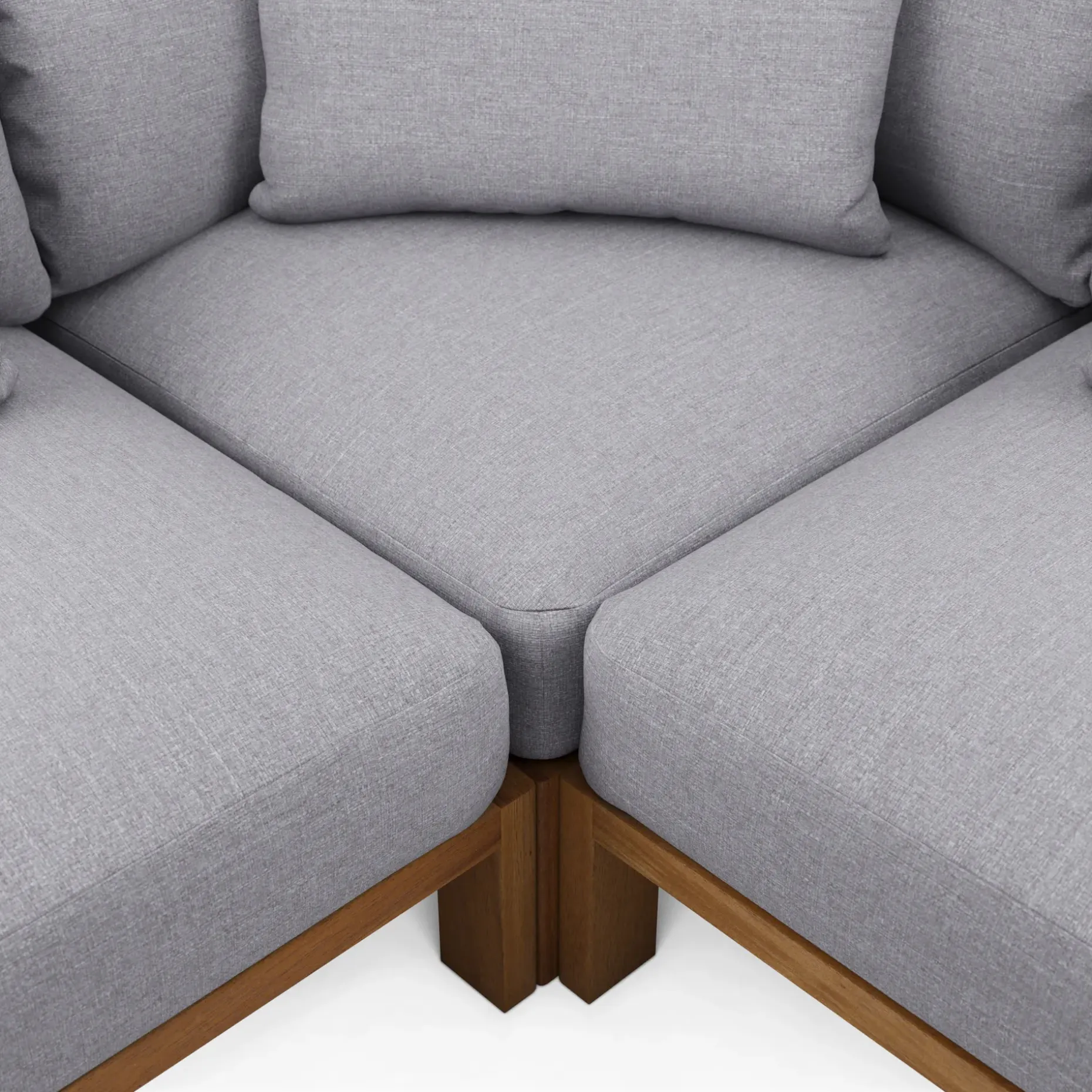 Cove 102.75" Outdoor Modular Sectional - Basket Gray