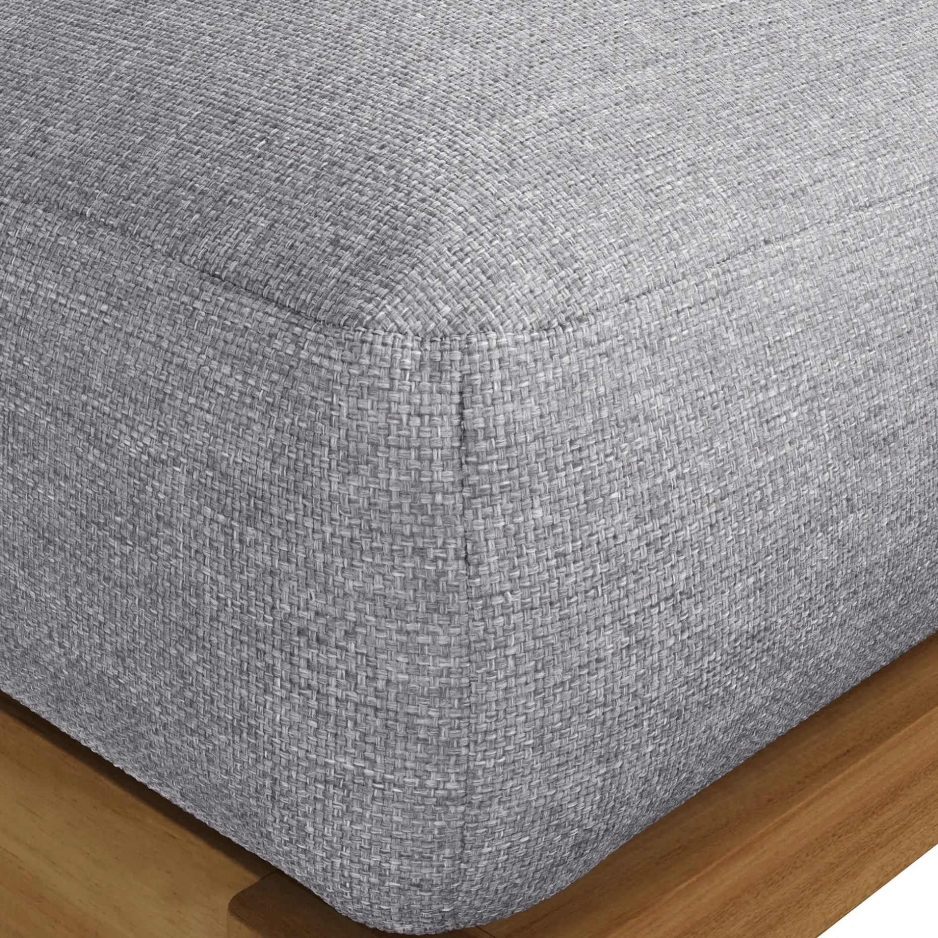 Cove 34.25" Outdoor Ottoman - Basket Gray