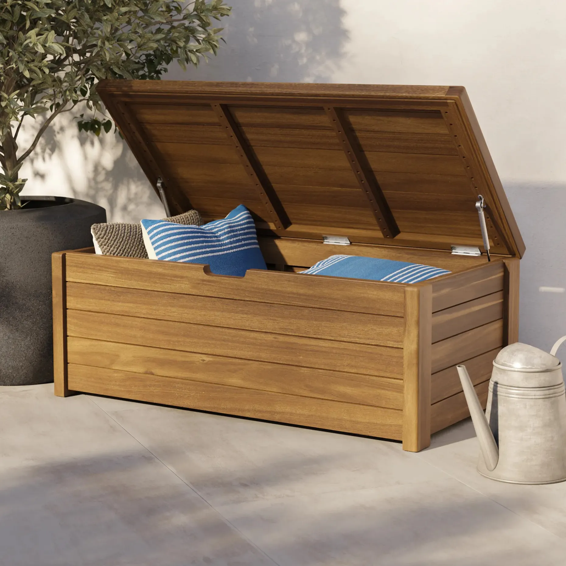 Cove 47" Outdoor Storage Trunk - Acacia