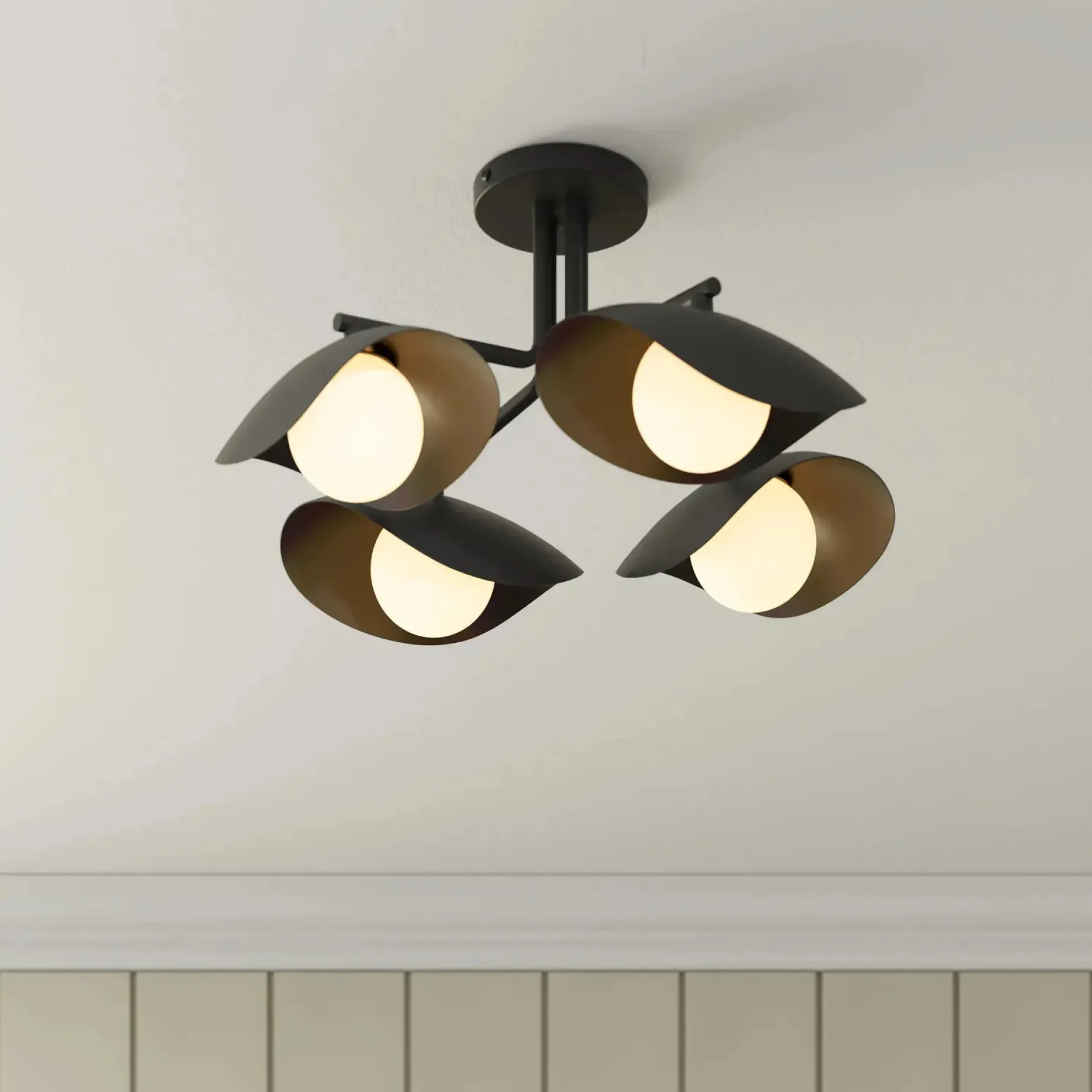Coy Flushmount Ceiling Light - Black