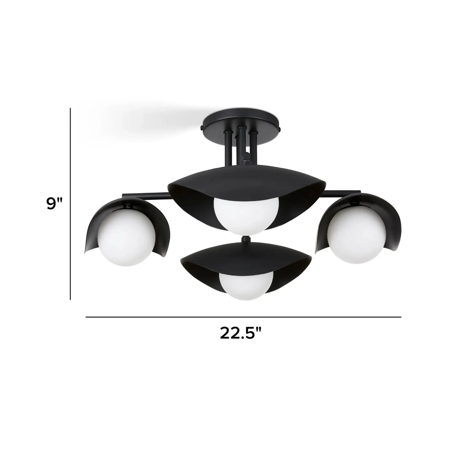 Coy Flushmount Ceiling Light - Black