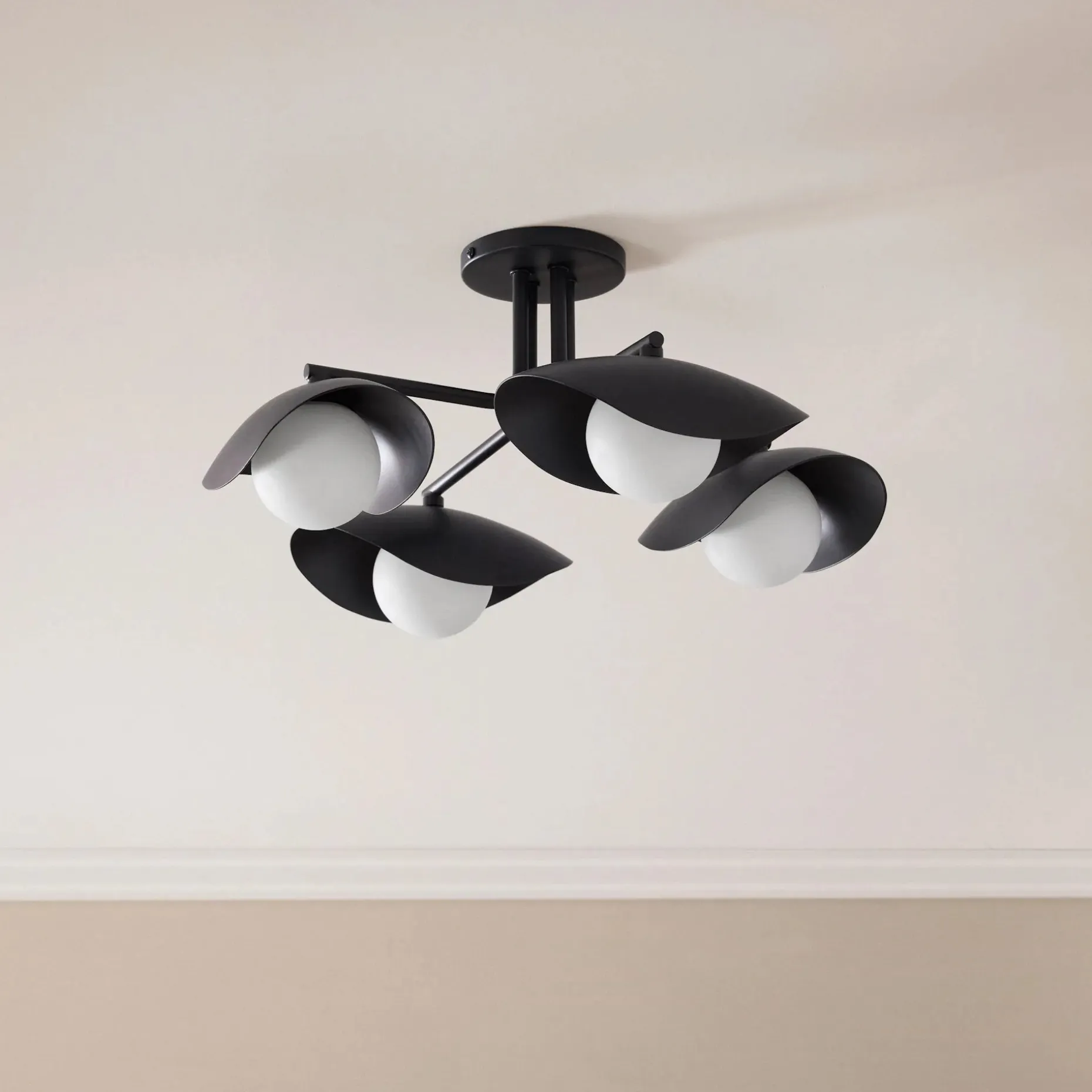 Coy Flushmount Ceiling Light - Black