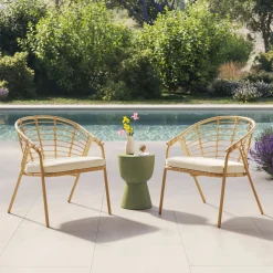 Dalarna 25" Outdoor Lounge Chair - Dravite Ivory
