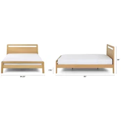 Dalsa Queen Bed - Natural Oak