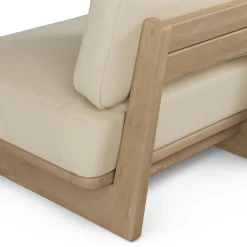 Daphne 68" Outdoor Armless Modular Loveseat - Dravite Ivory