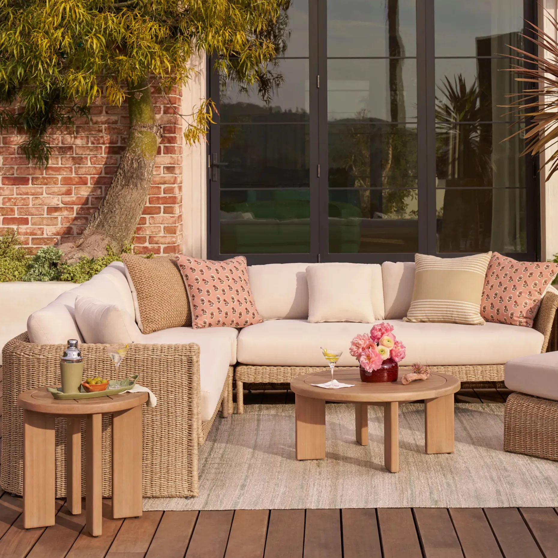 Daphne Outdoor Side Table - Cloud Eucalyptus