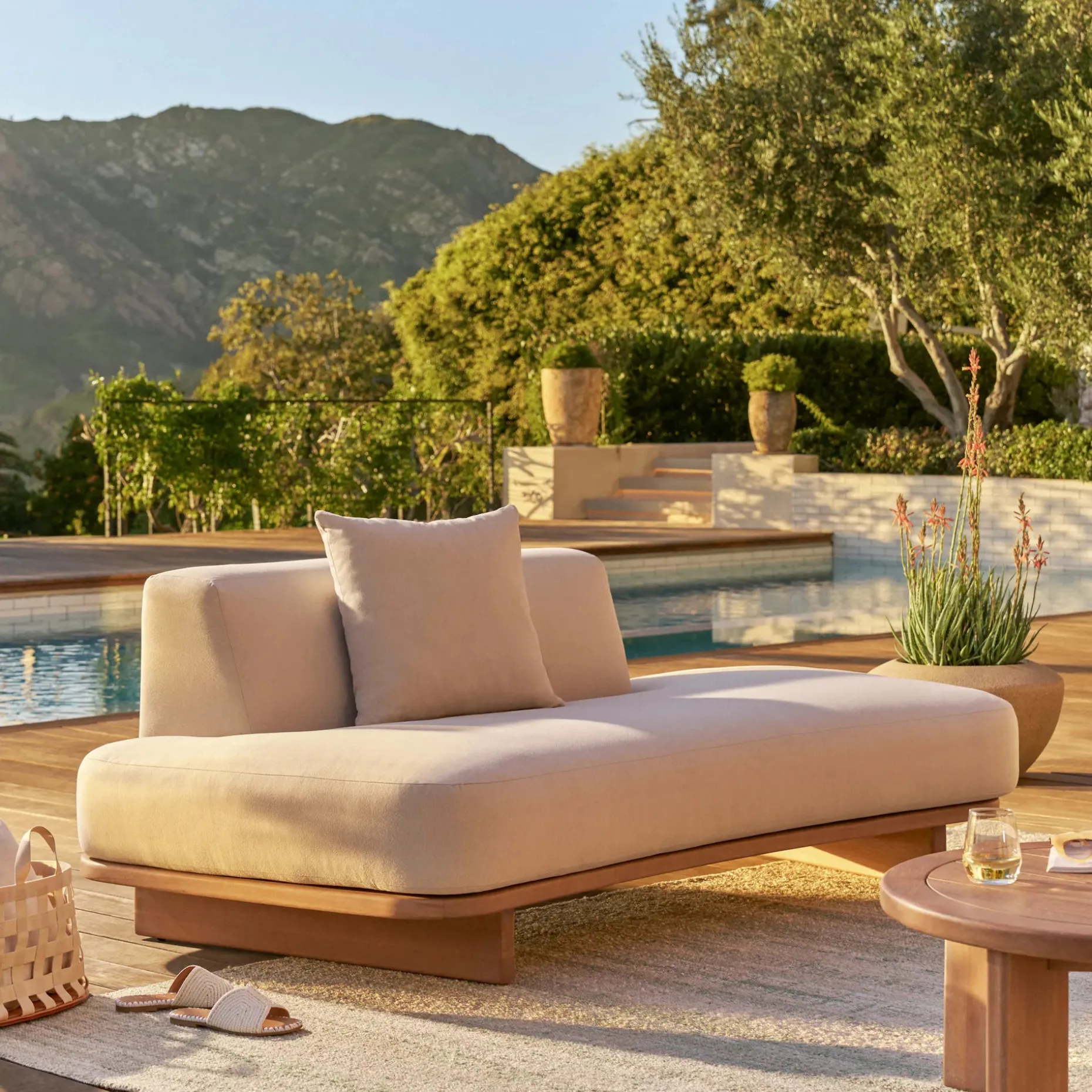 Daphne 80.5" Outdoor Sofa - Dravite Ivory