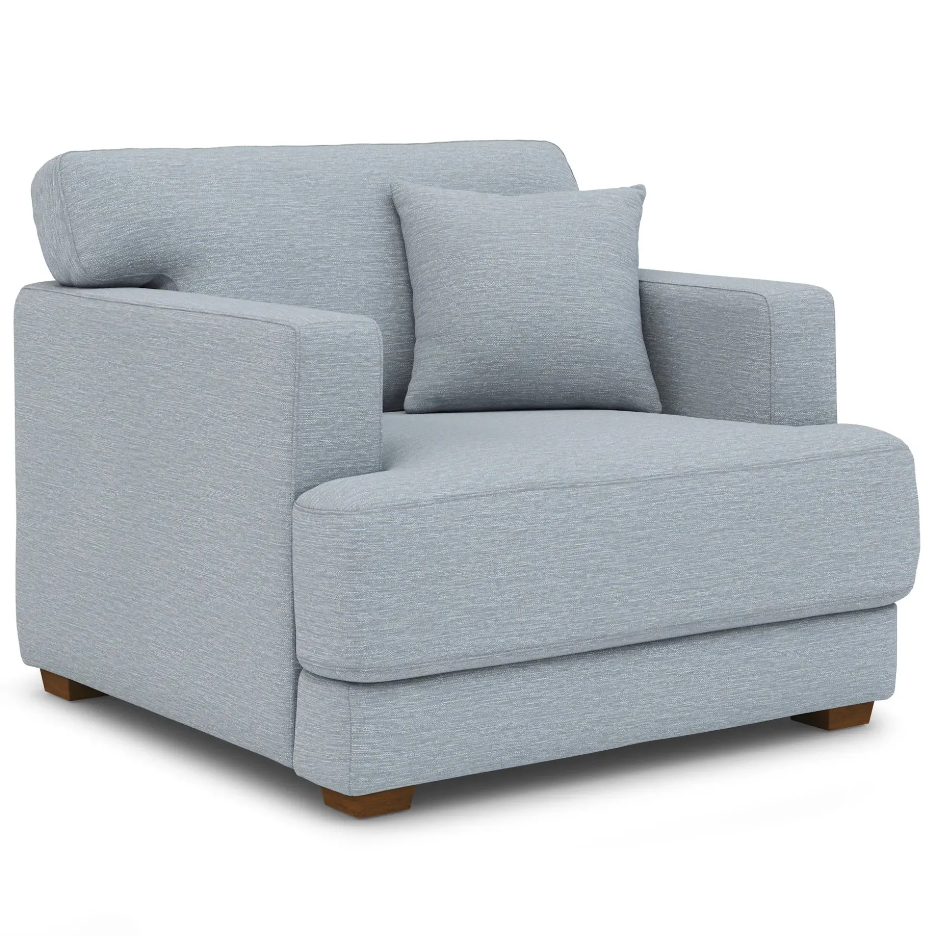 Dawn 40" Lounge Chair - Silver Light Blue