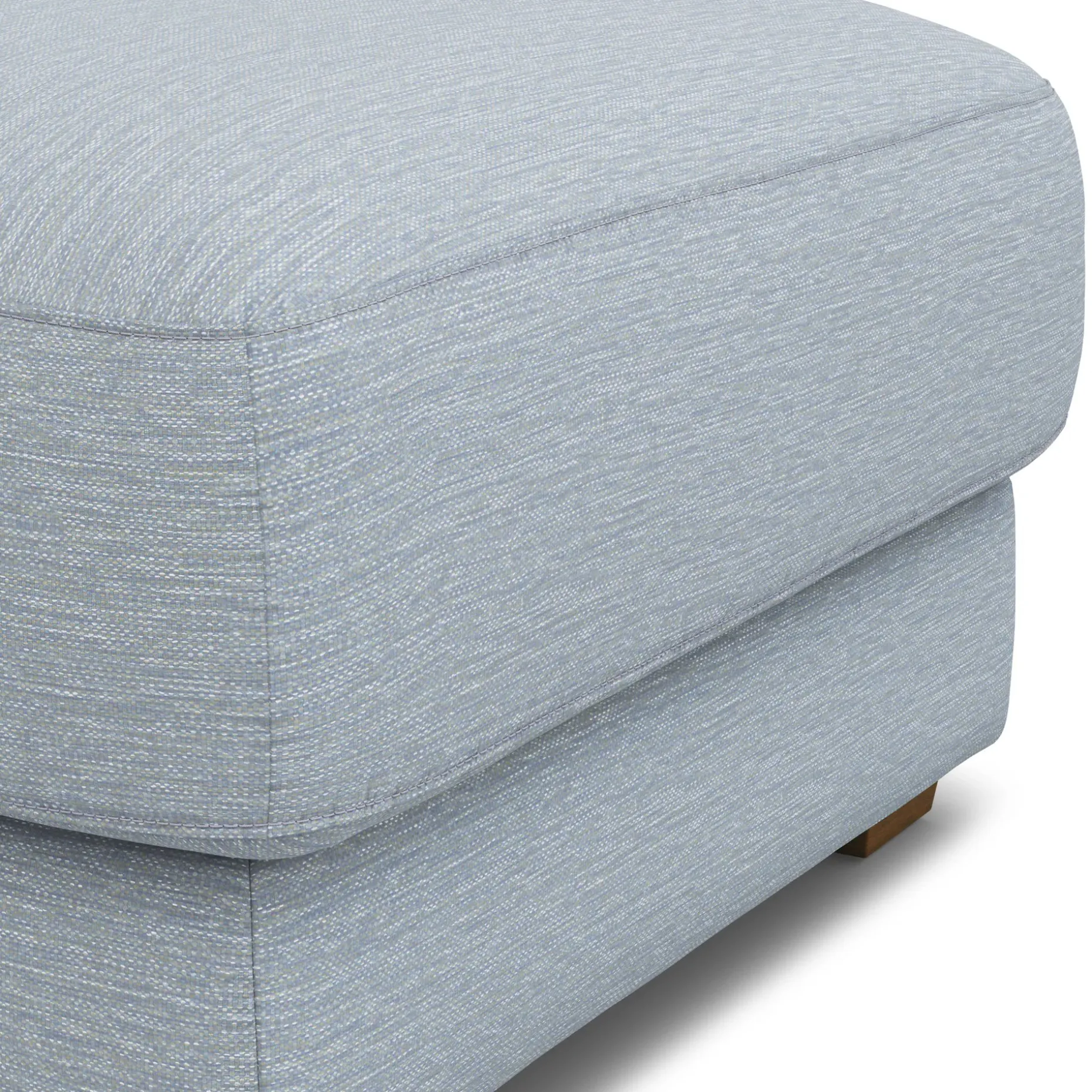 Dawn 36" Ottoman - Silver Light Blue