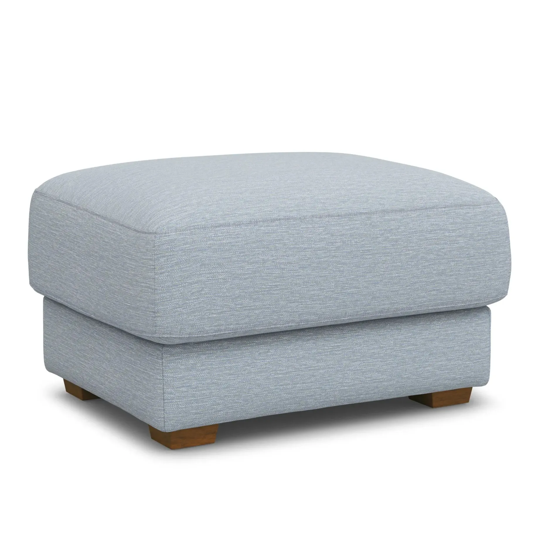 Dawn 36" Ottoman - Silver Light Blue