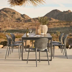 Dot Outdoor Stackable Dining Chair - Malibu Aqua