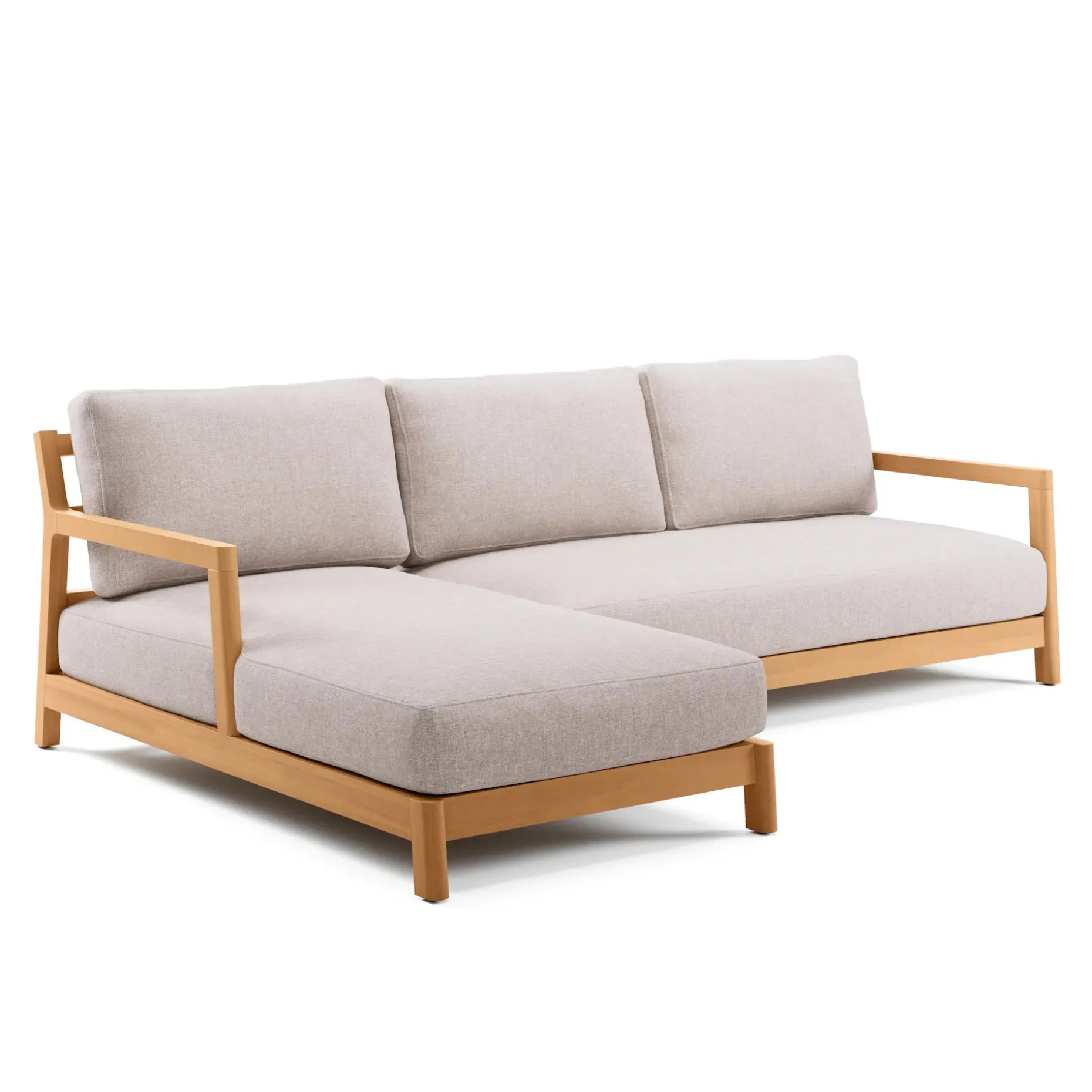 Elise 100" Outdoor Left Sectional Set - Basket Beige