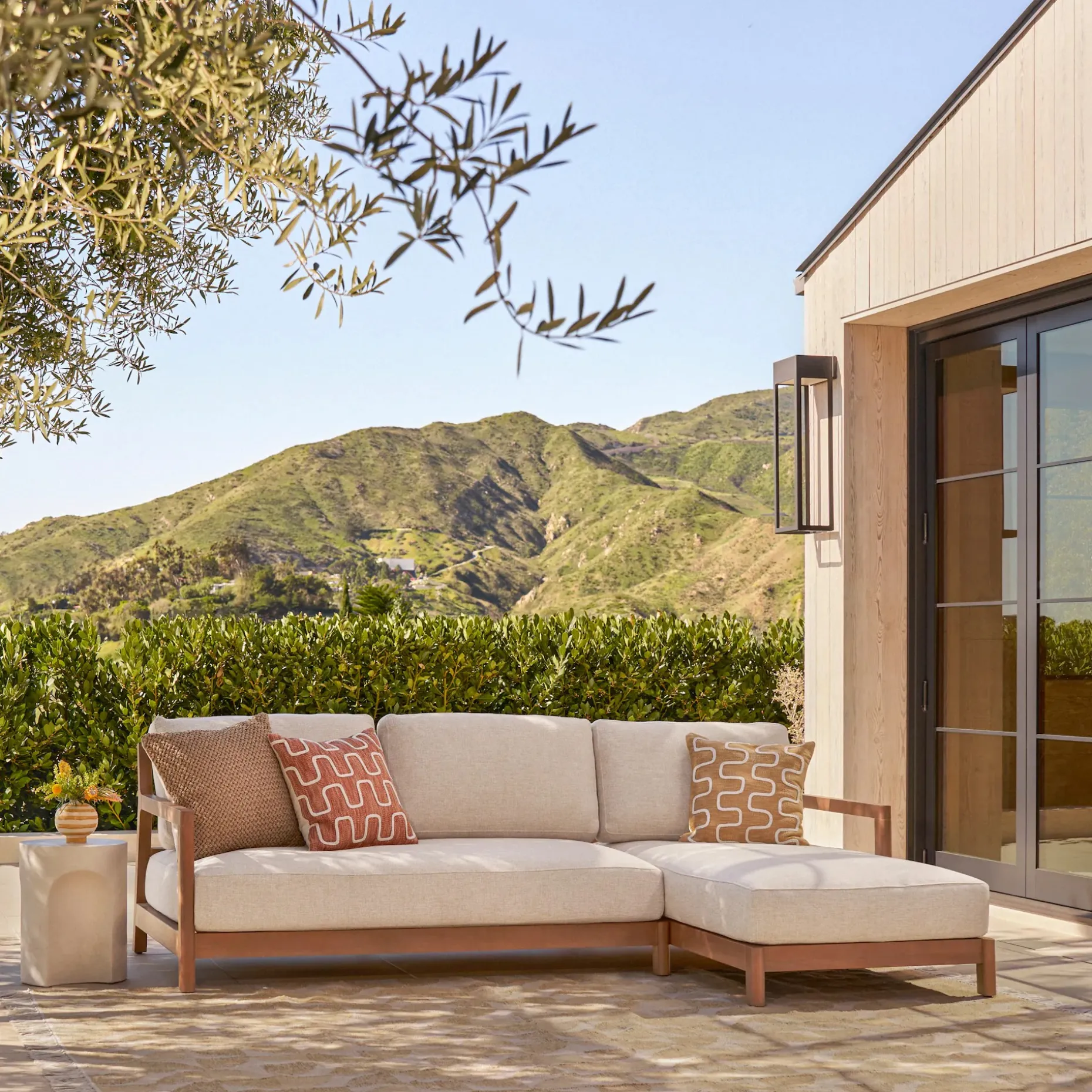Elise 100" Outdoor Right Sectional - Basket Beige