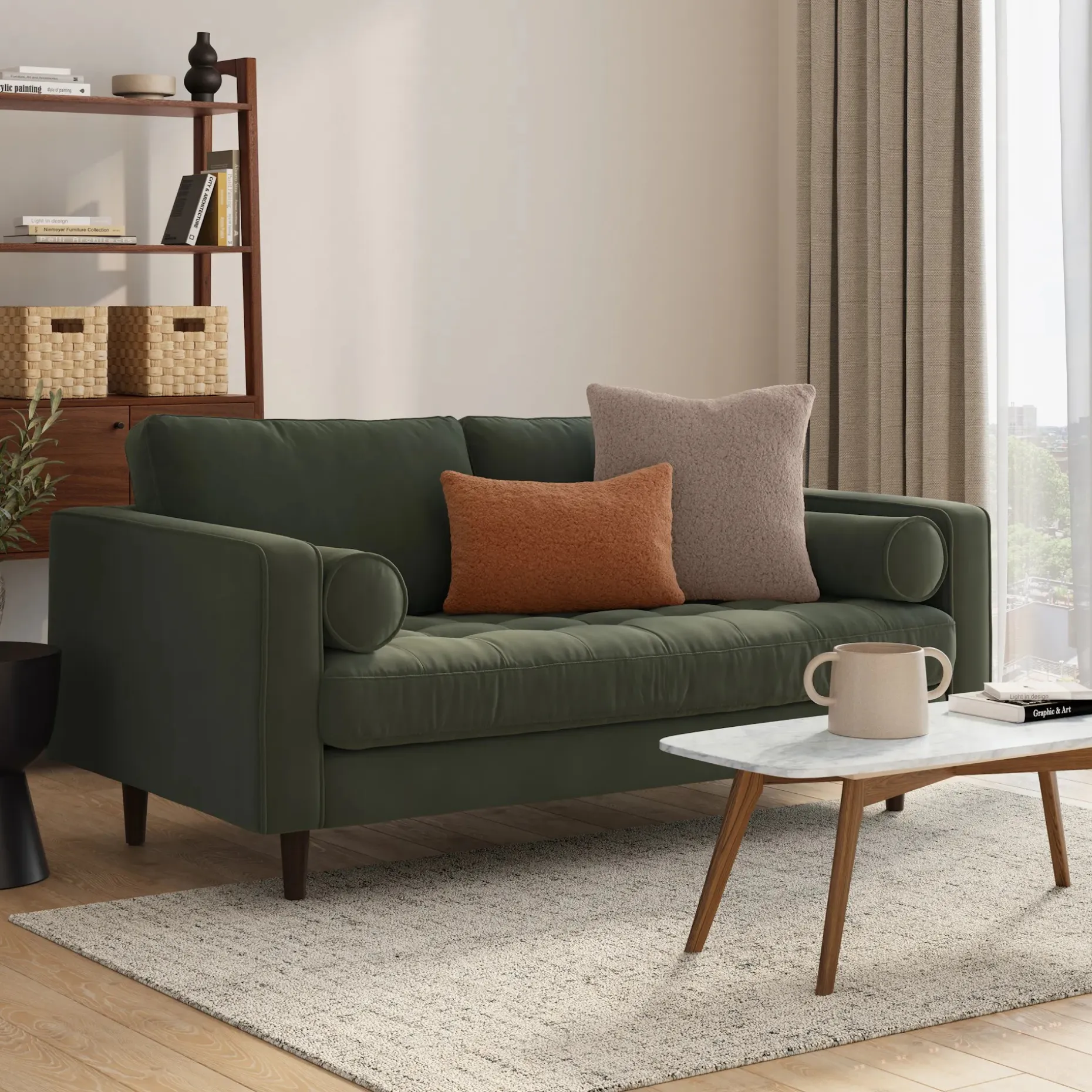Ella Small Pillow - Short Shearling Rust