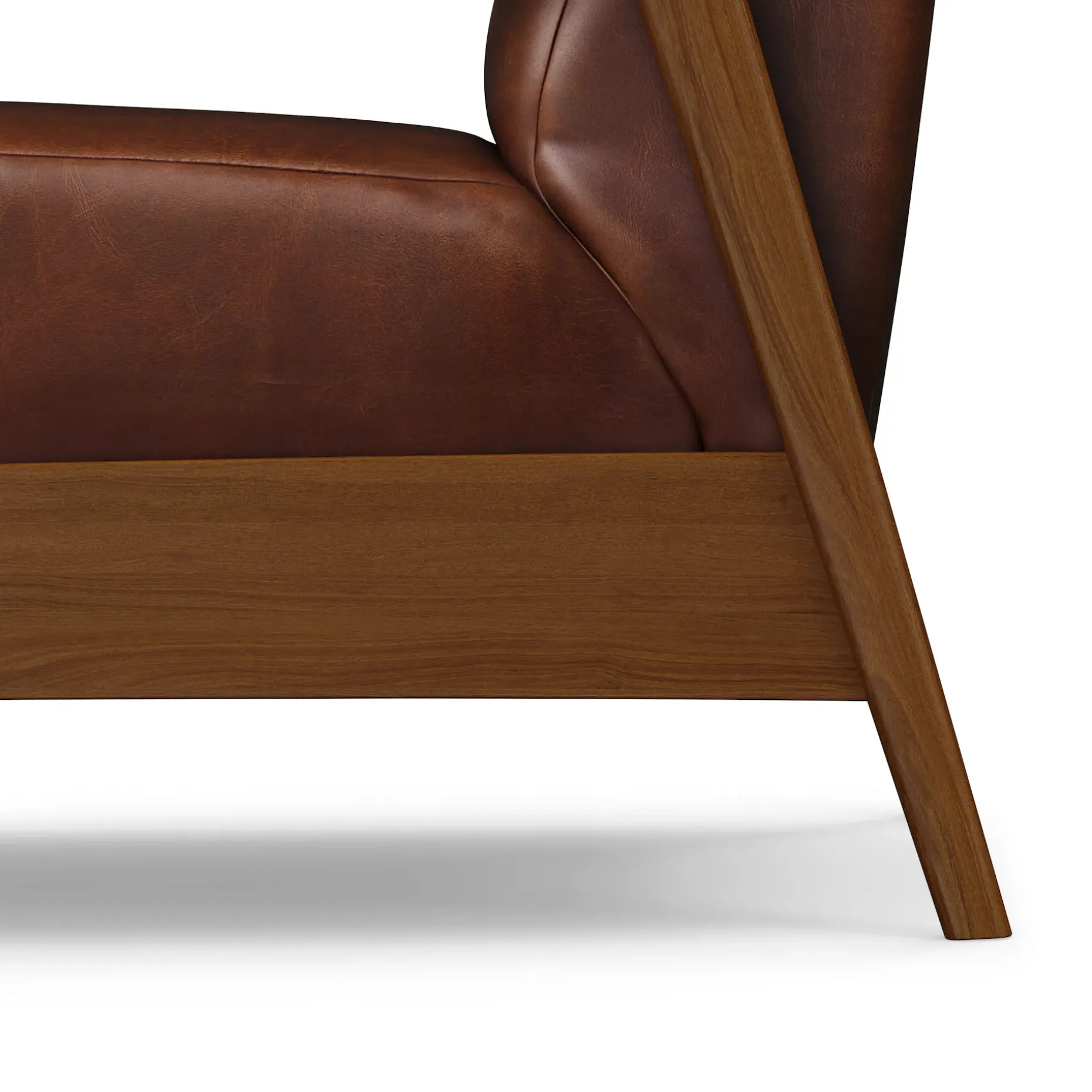 Ellow 28.5" Leather Reclining Lounge Chair - Indiana Brown