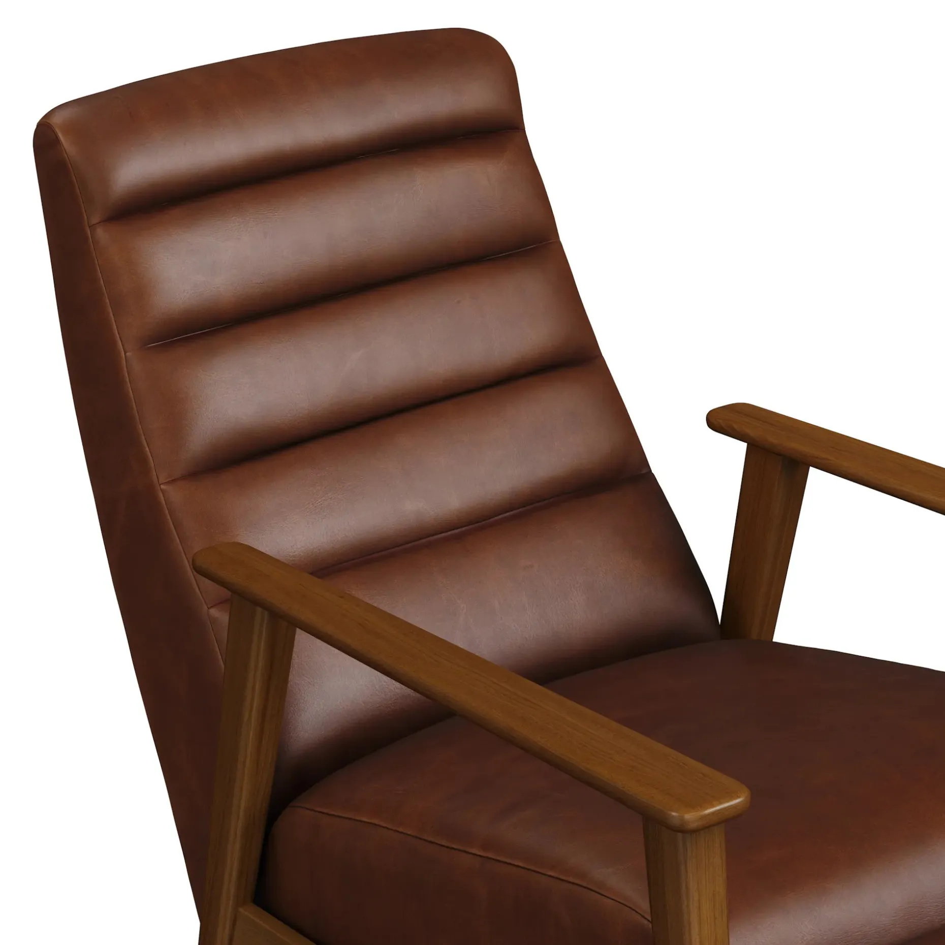 Ellow 28.5" Leather Reclining Lounge Chair - Indiana Brown