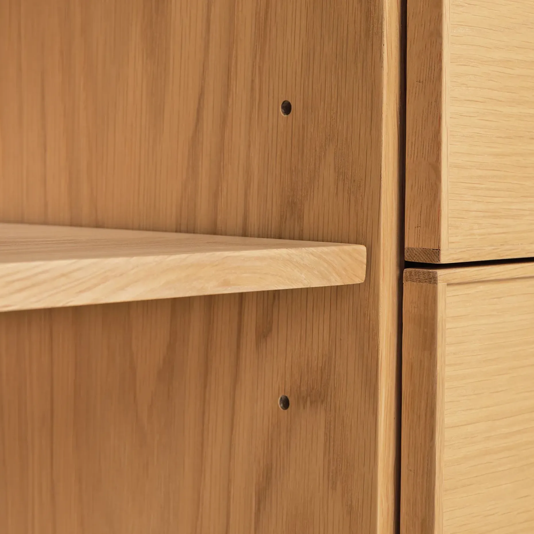Fantol 51.5" Shelving Unit with Storage - Natural Oak