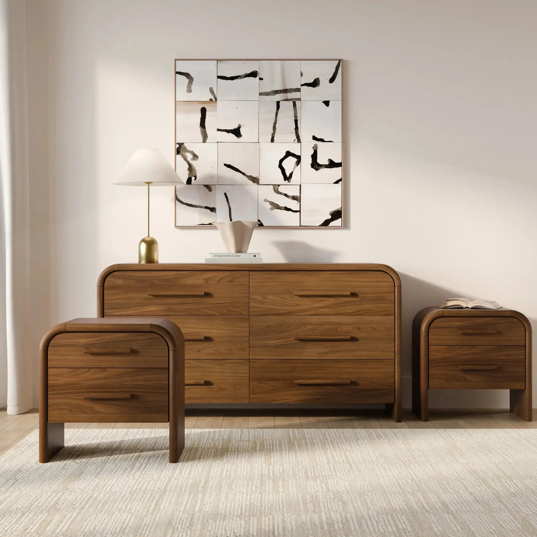 Faydra 2-Drawer Nightstand - Walnut