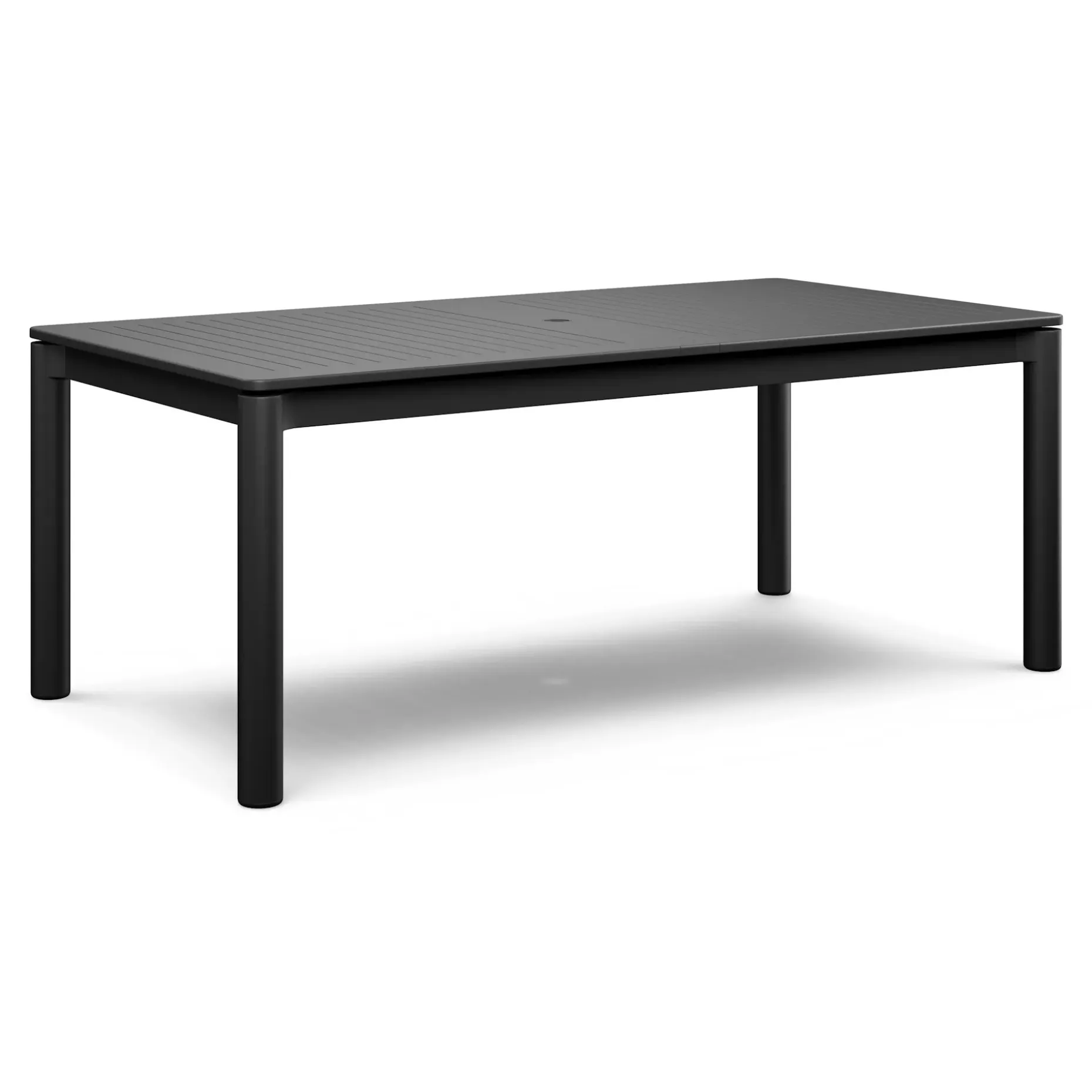 Fisk 75.5" - 96" Outdoor Extendable Dining Table - Black