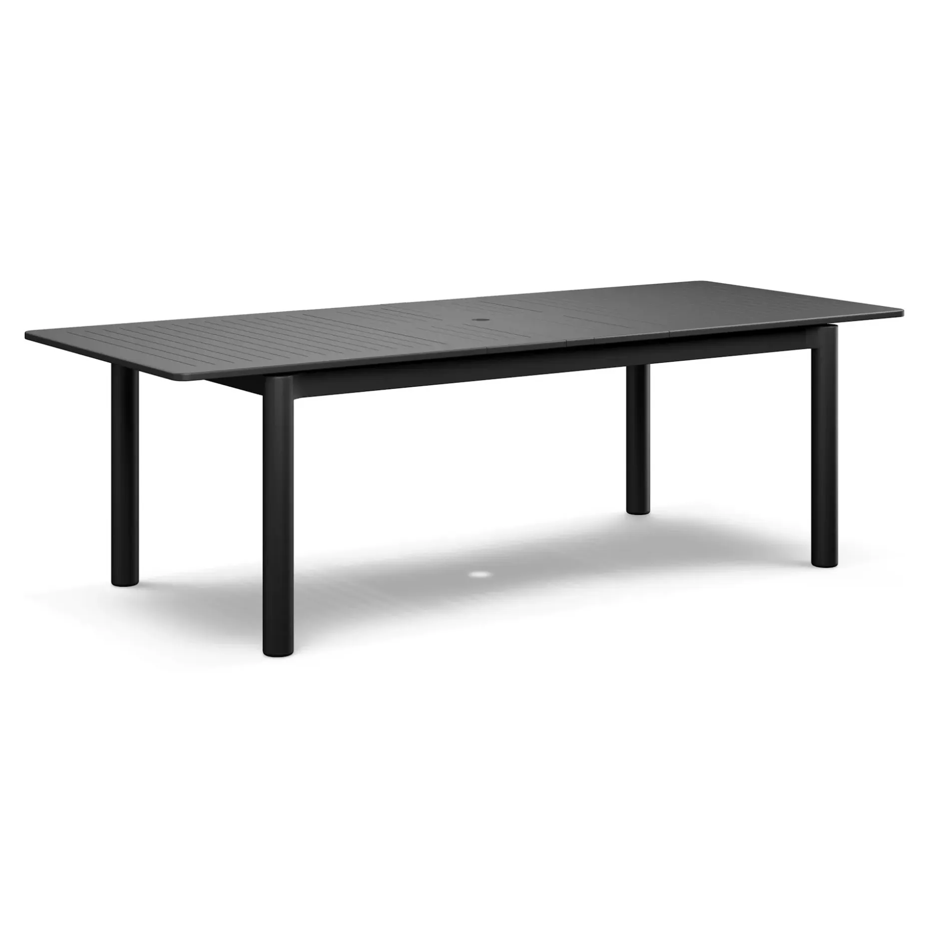 Fisk 75.5" - 96" Outdoor Extendable Dining Table - Black