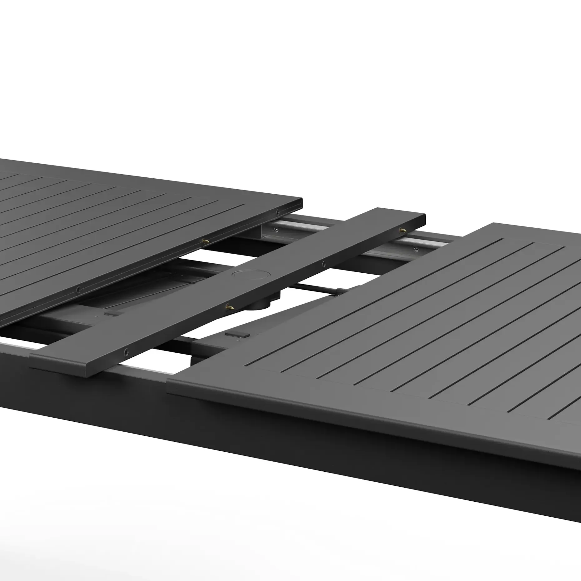 Fisk 75.5" - 96" Outdoor Extendable Dining Table - Black