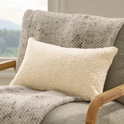 Gabriola Small Pillow - Ivory Bouclé