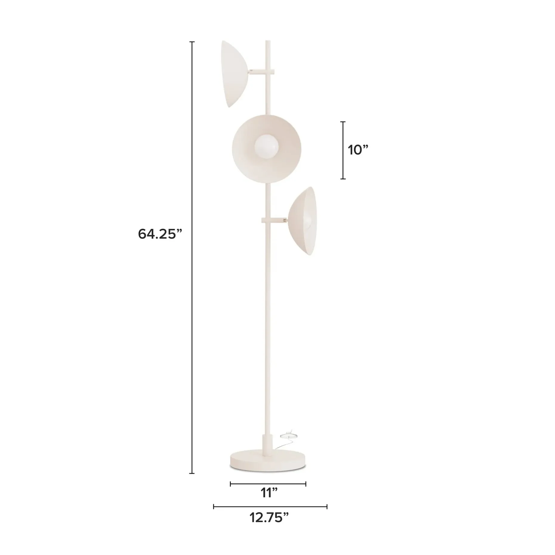 Gemma Multi-Bulb Floor Lamp - Rice