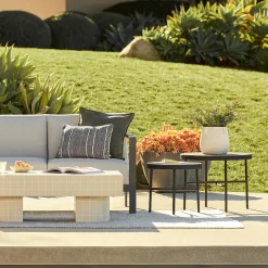 Gera Outdoor Side Table Set - Black Granite