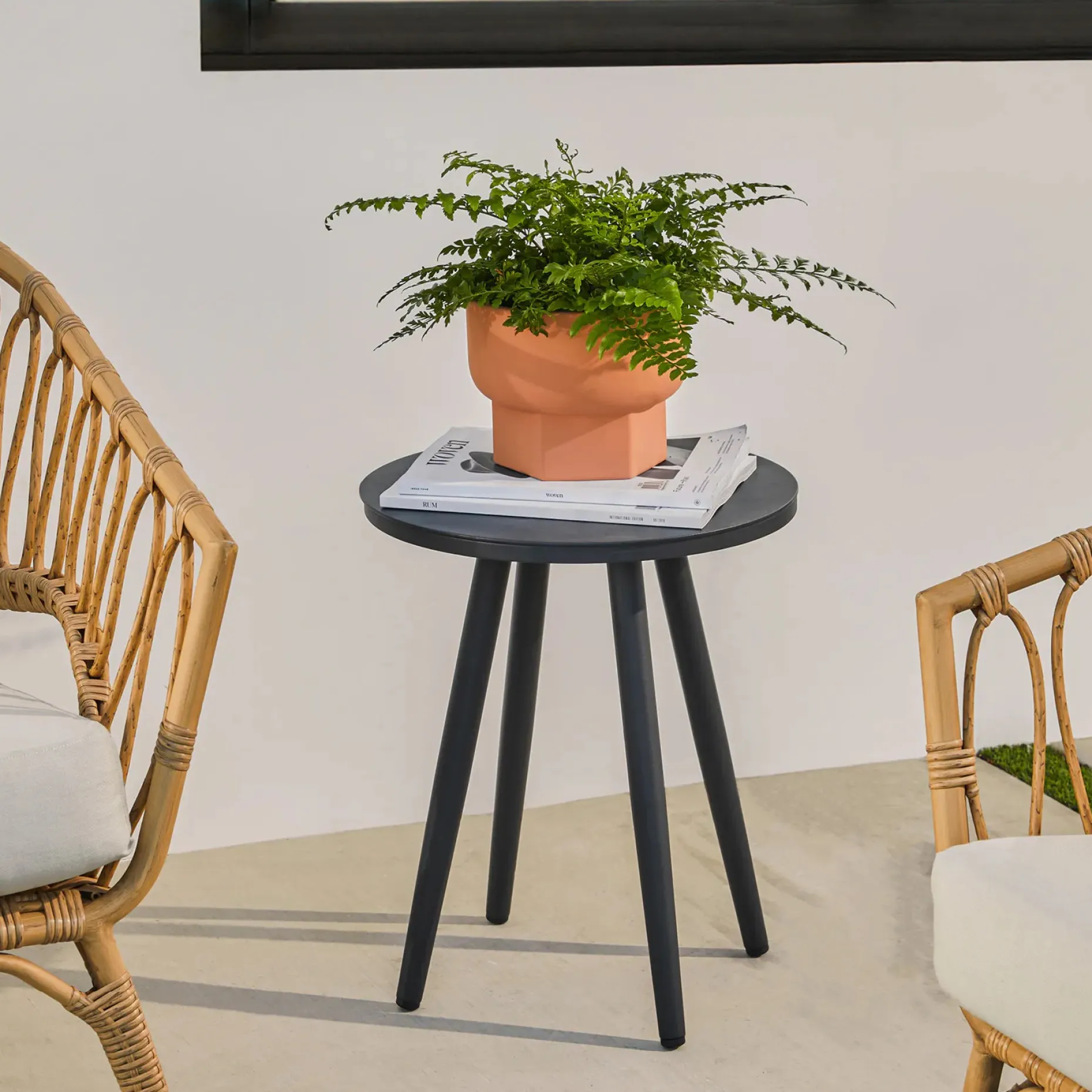 Halden Outdoor Small Side Table - Dark Charcoal