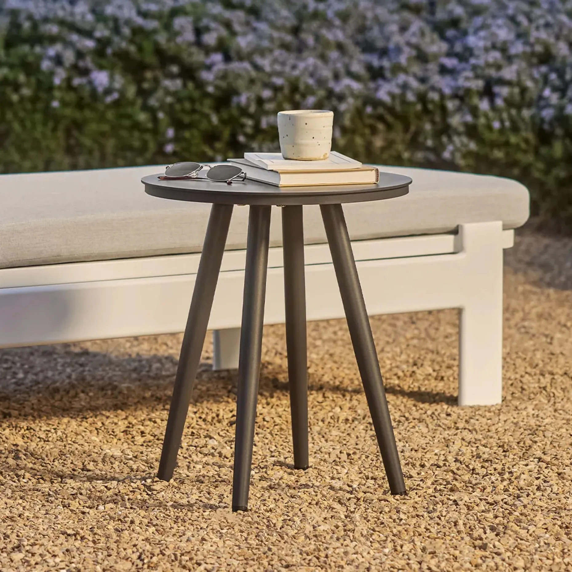 Halden Outdoor Small Side Table - Dark Charcoal