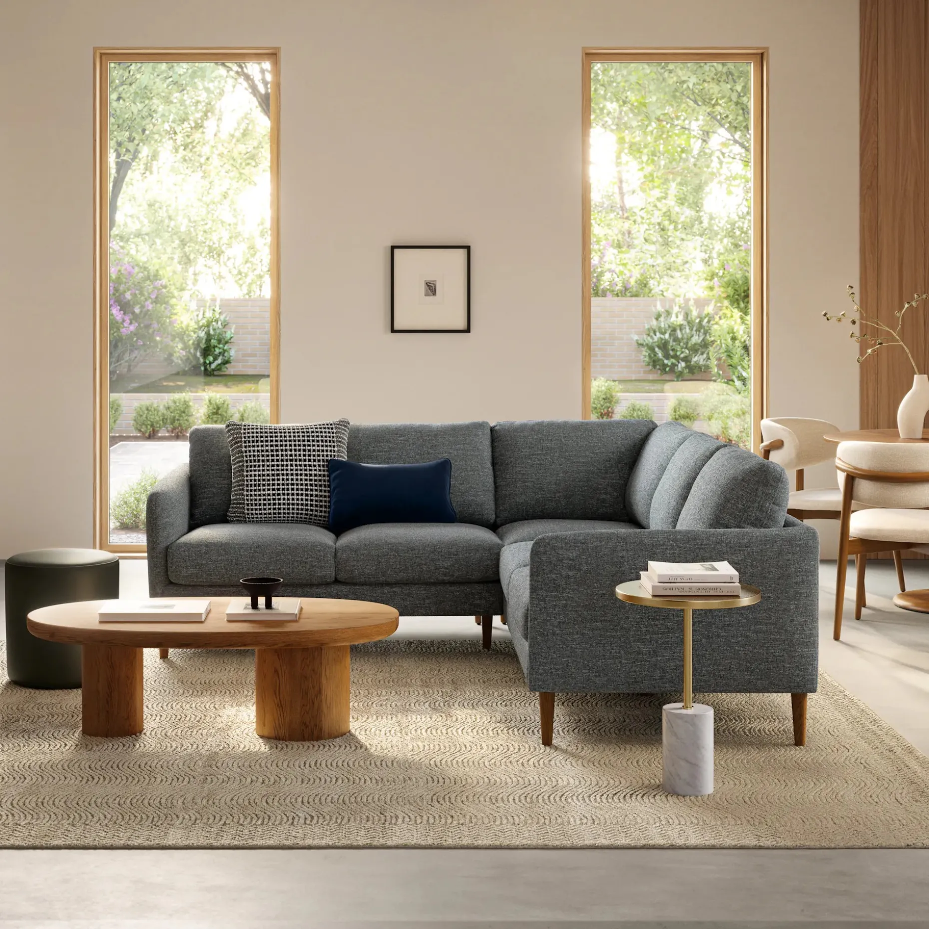 Hanson 88.5" Corner Sectional - Harbor Dark Gray