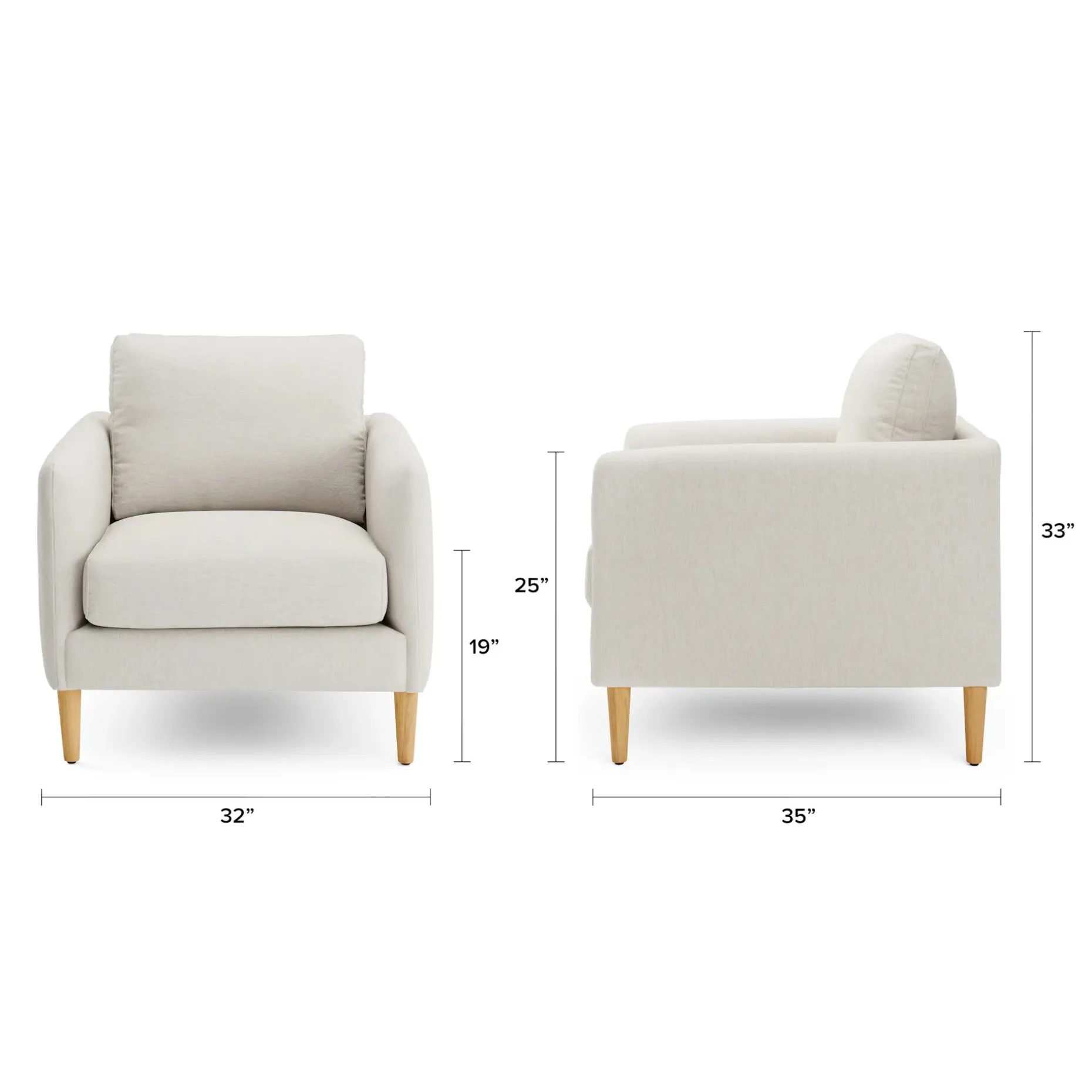 Hanson 32" Lounge Chair - Harbor Ivory